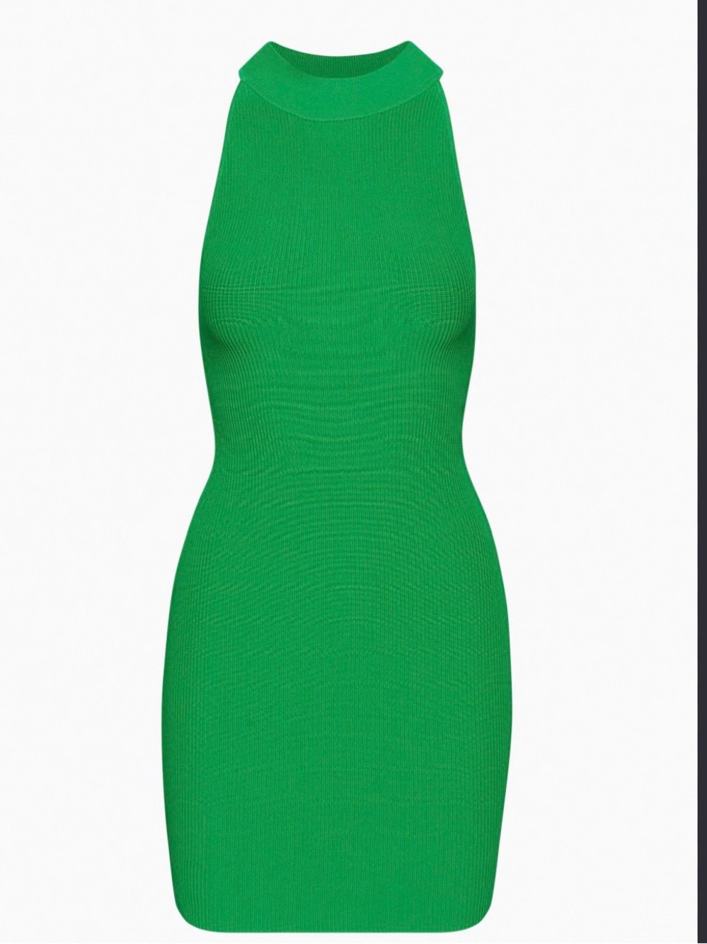 Aritzia BABATON Sculpt Knit Halter Mini Dress — Bright Green - Medium